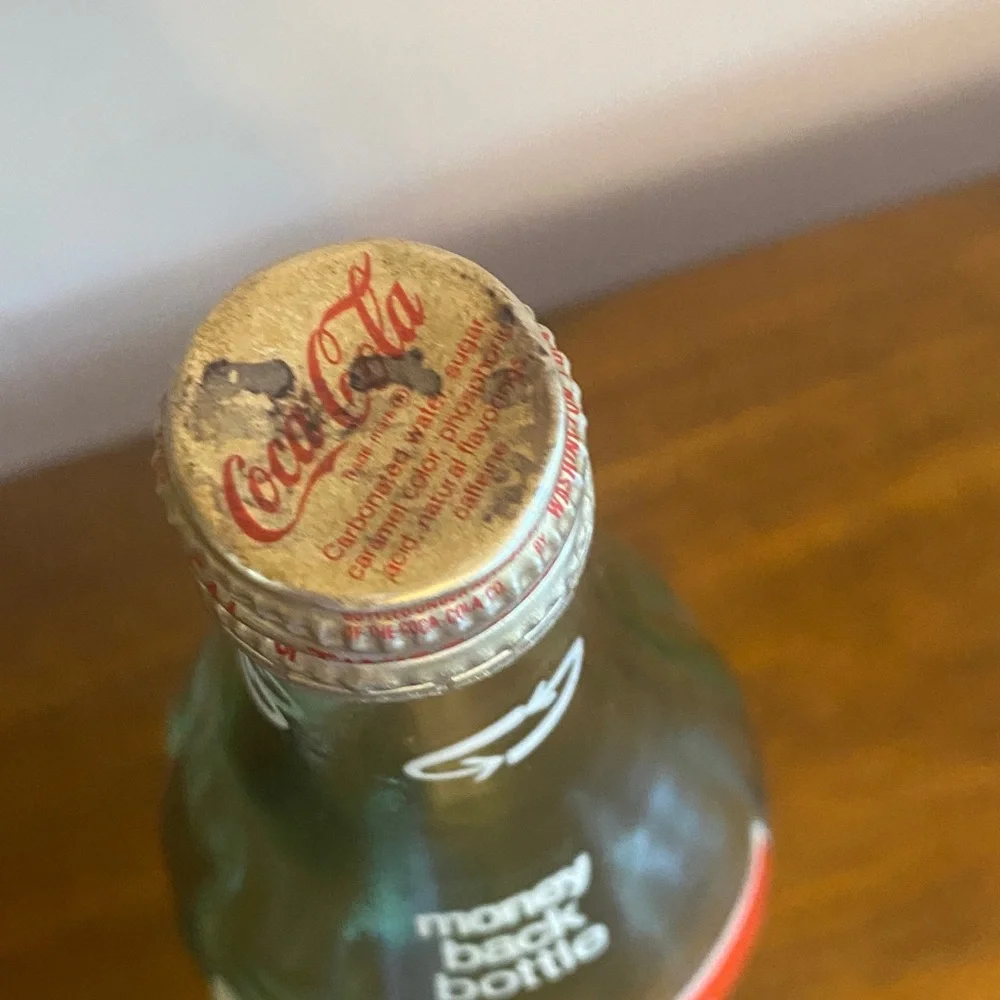 Coke/Coca-Cola 32oz Glass Bottle - Classic Red and White - Picture 3 of 4